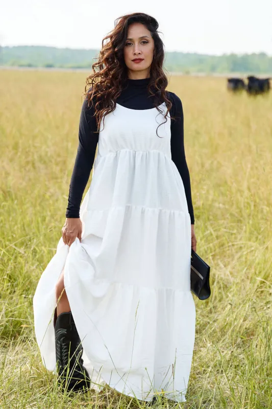 ROSALIE Sustainable Fabric Dress- Cream sold by Anne Mulaire