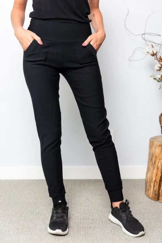 SPIRIT FLEECE Pant- Black sold by Anne Mulaire