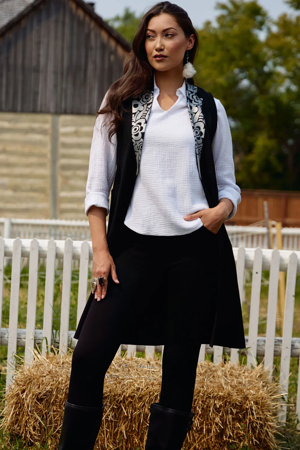 PRAIRIE PRIDE Long Vest sold by Anne Mulaire