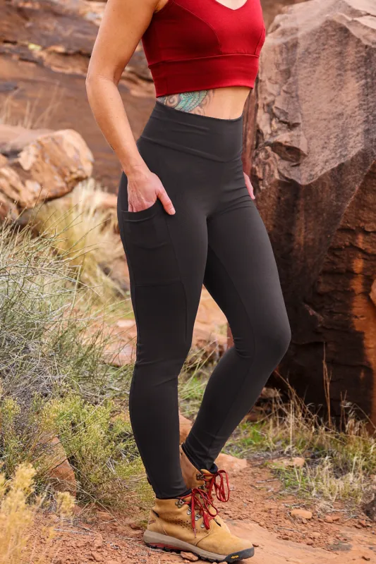WINTER SEASON Pocket Legging - Charcoal sold by Anne Mulaire