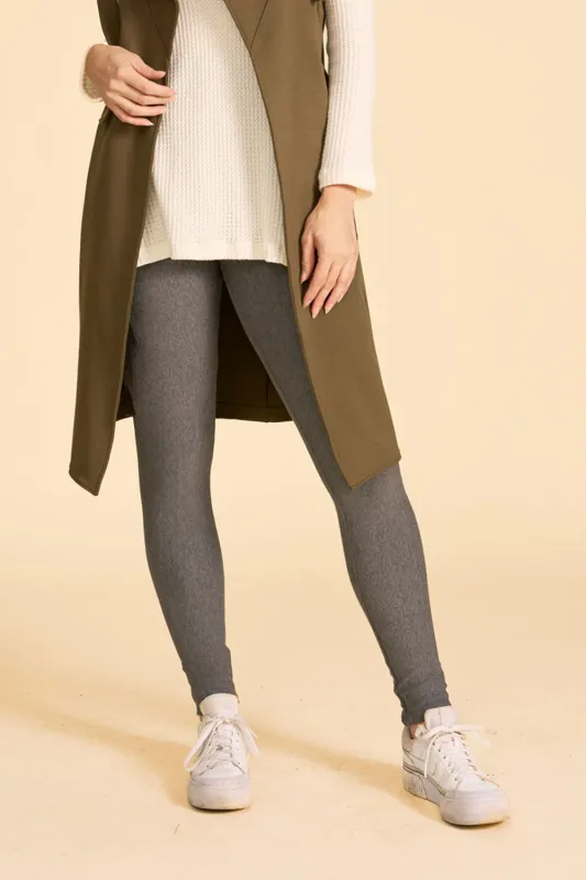 WINTER SEASON Legging- Dark Heather sold by Anne Mulaire