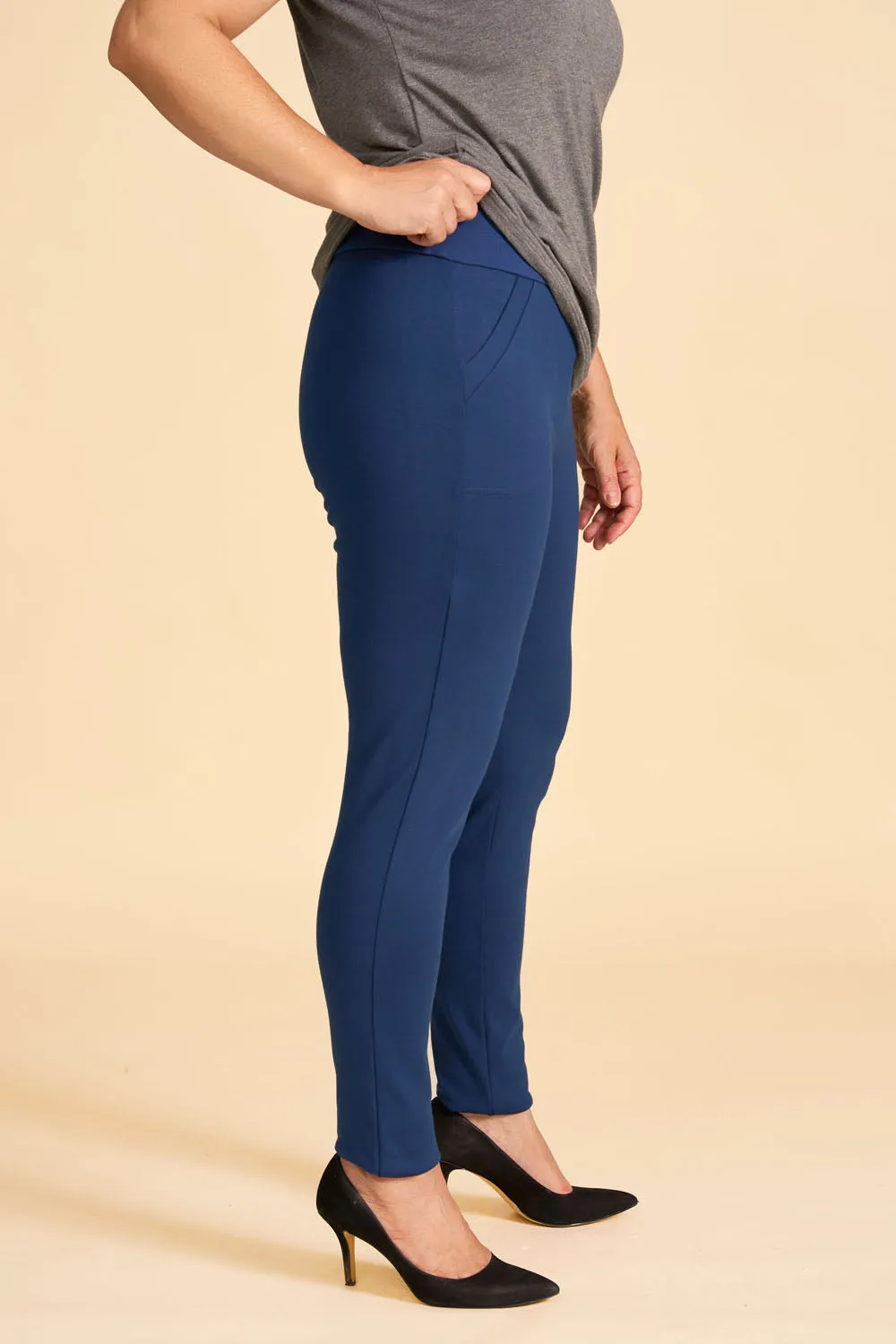 CHAPLIN SLIM Pant- Indigo sold by Anne Mulaire product image thumbnail 2