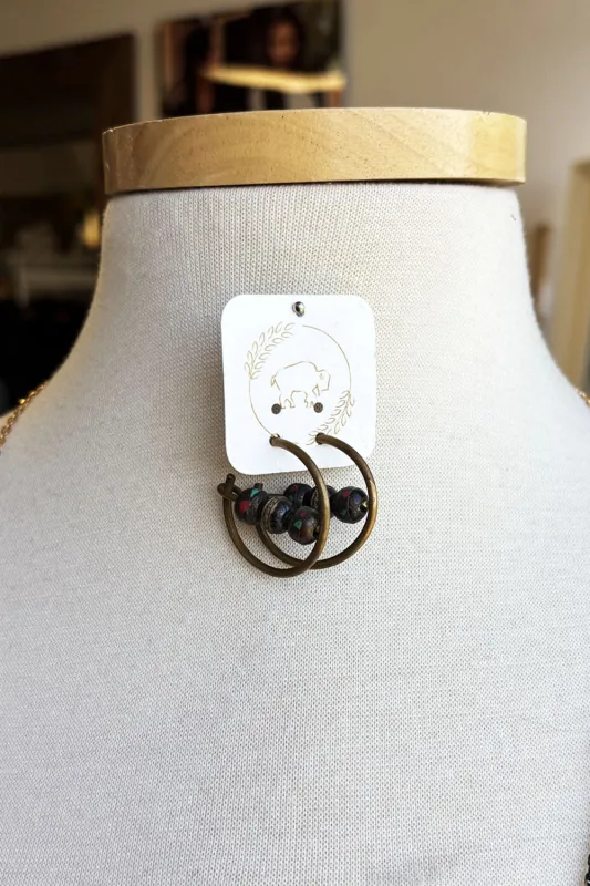 Sheppards Hook - Sciath Resin Beads Earrings- #220 sold by Anne Mulaire