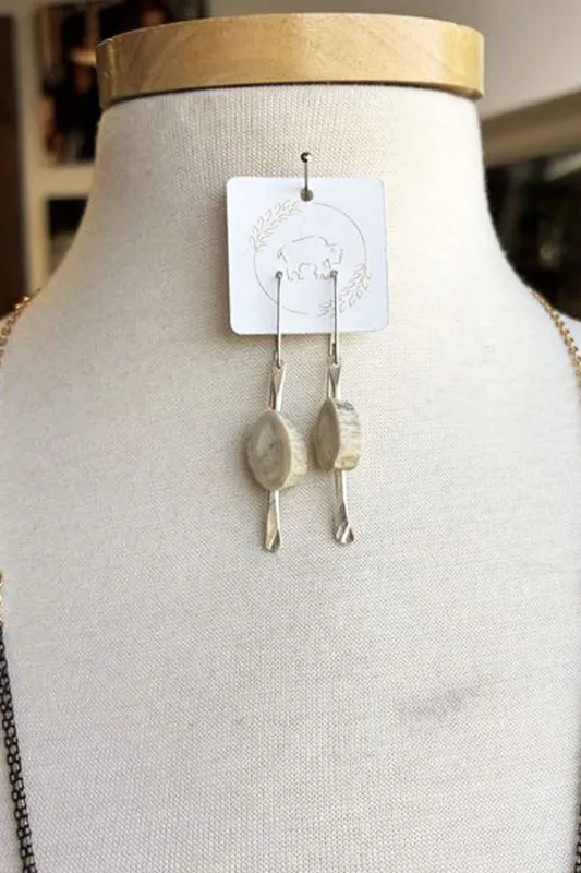 Sheppards Hook - Antler Silver Earrings - 222 sold by Anne Mulaire