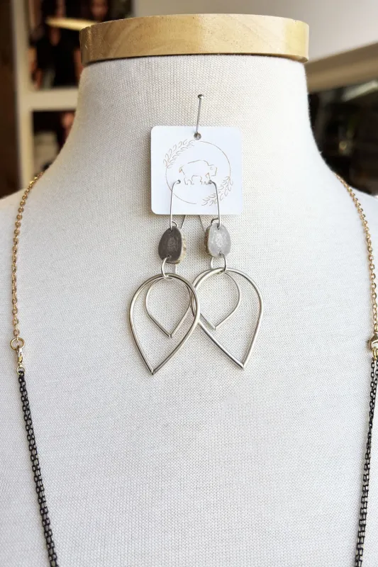 Sheppards Hook - Tulip Silver Earrings - #213 sold by Anne Mulaire