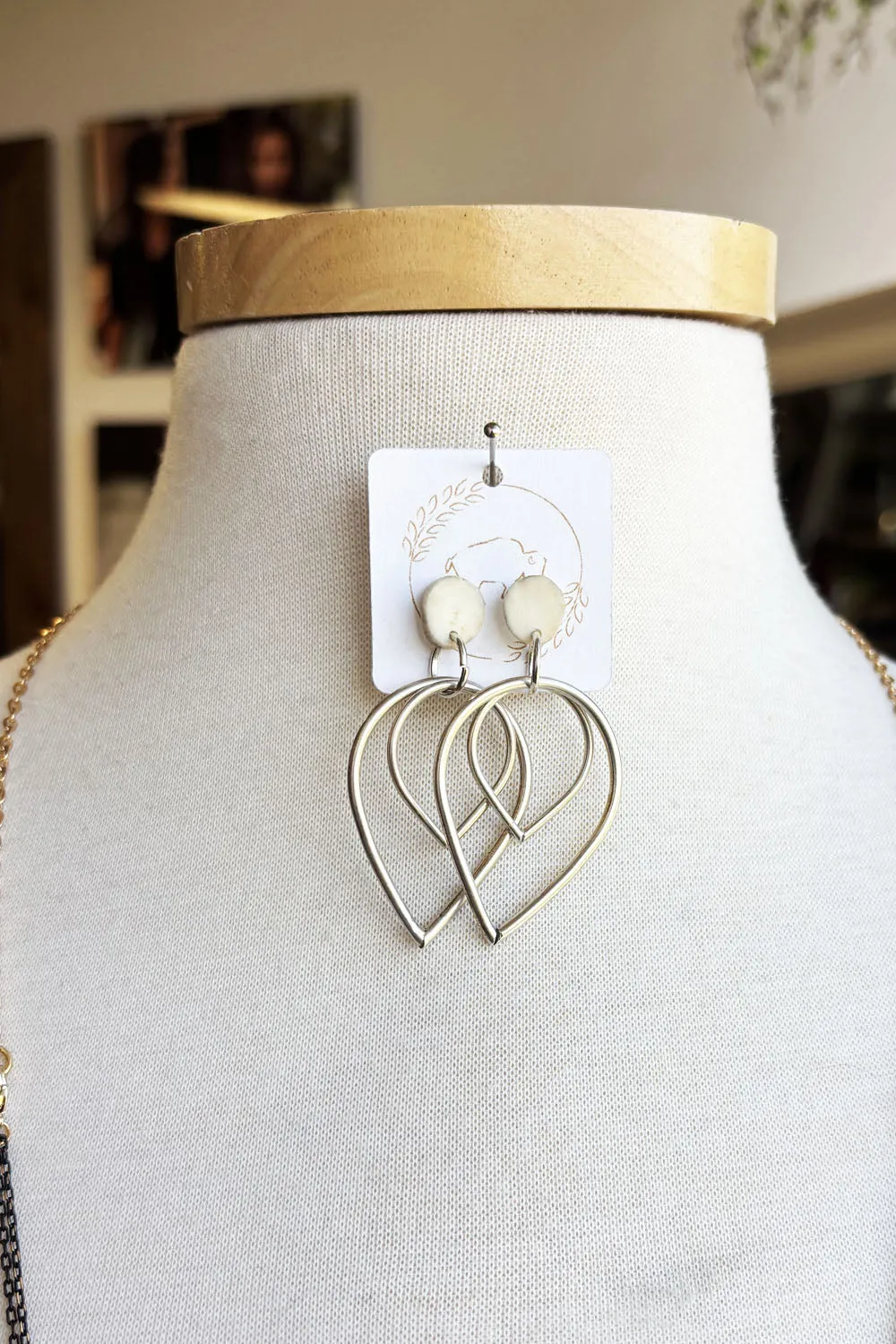 Sheppards Hook - Tulip Silver Earrings - #212 sold by Anne Mulaire