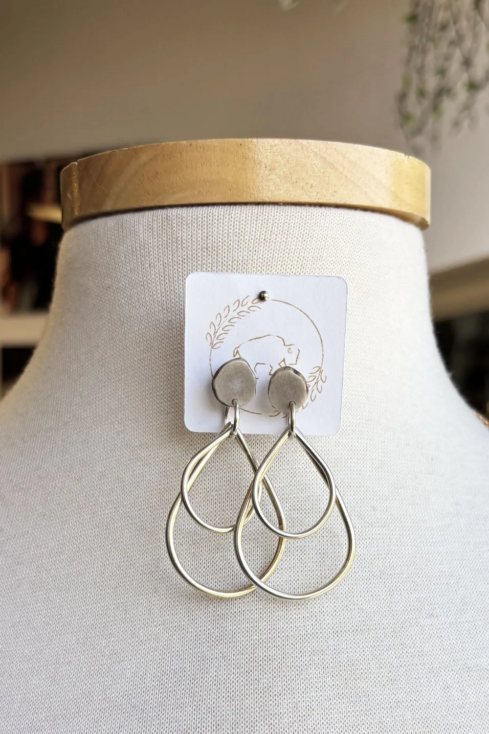 Sheppards Hook - Tulip Silver Earrings - #211 sold by Anne Mulaire