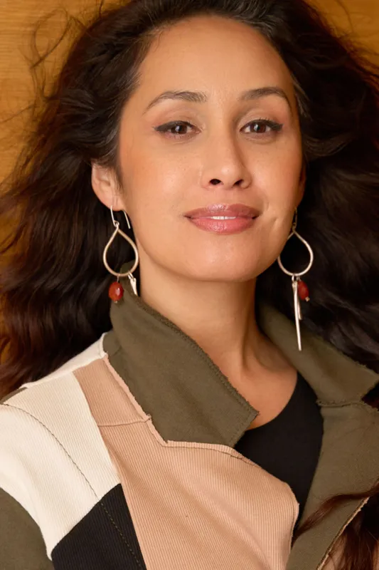 Sheppards Hook - Raindrop Silver Earrings- #125 sold by Anne Mulaire