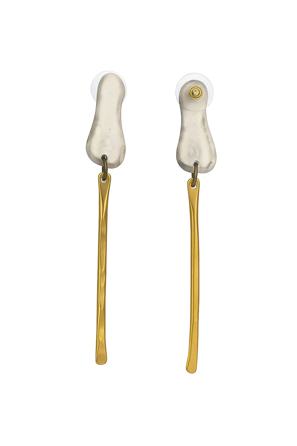 Sheppards Hook - Antler Brass Stud Earrings- 101 sold by Anne Mulaire