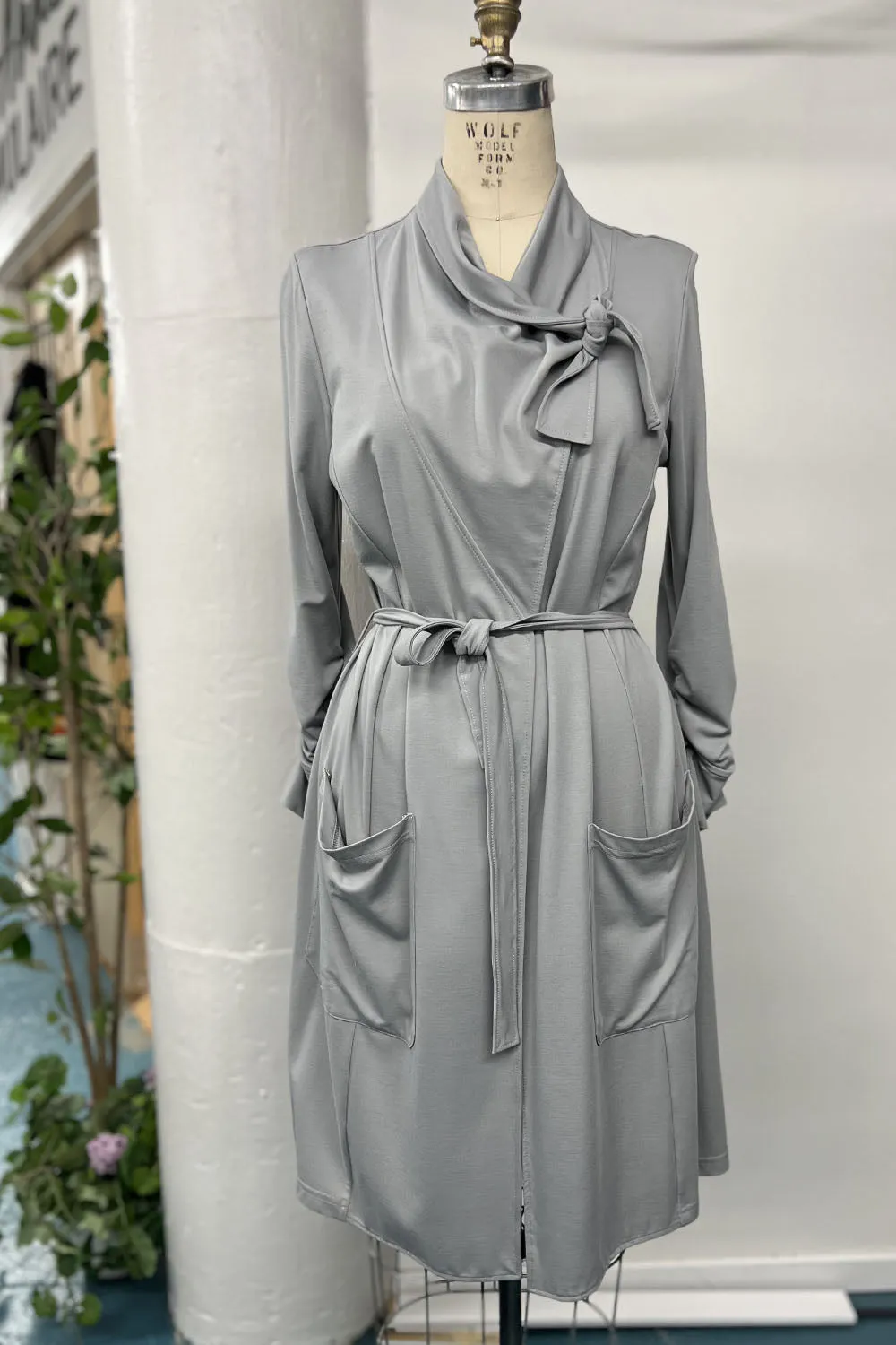 RESALE - Maude Wrap Jacket - S/M - Stone- RE539 sold by Anne Mulaire product image thumbnail 2