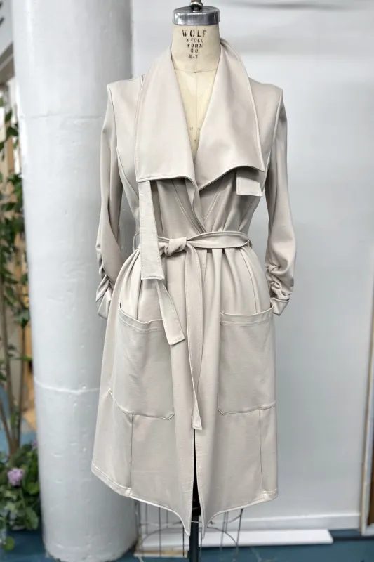 RESALE - Maude Trench Jacket  - XS/S - Almond- RE537 sold by Anne Mulaire