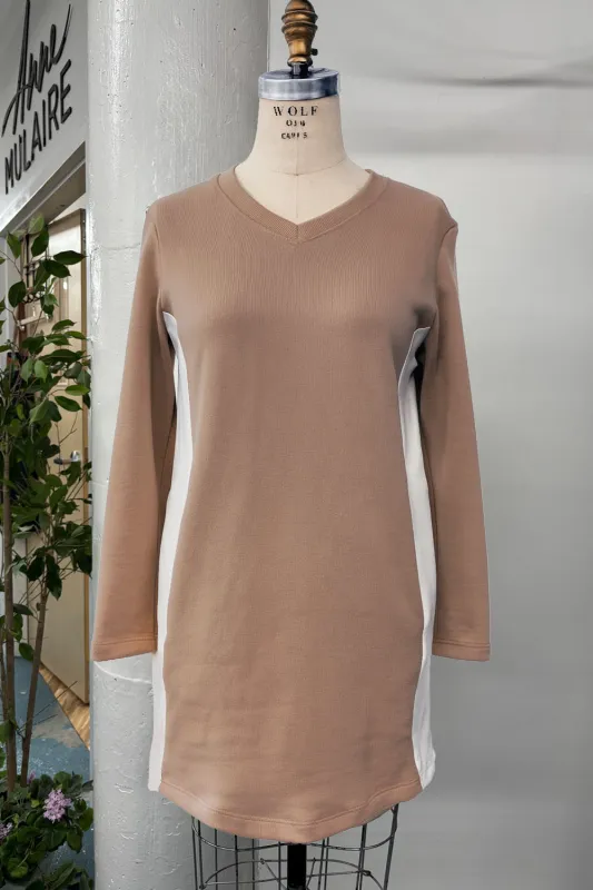 RESALE - Sweater Tunic - S - Tan/cream- RE556 sold by Anne Mulaire