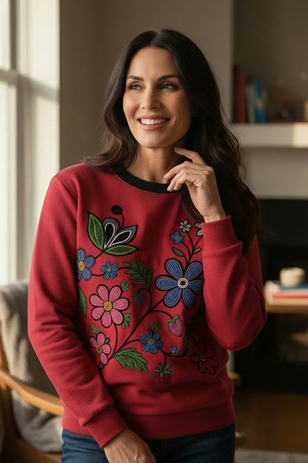Berry Premium Bamboo Crewneck sold by Anne Mulaire product image thumbnail 2