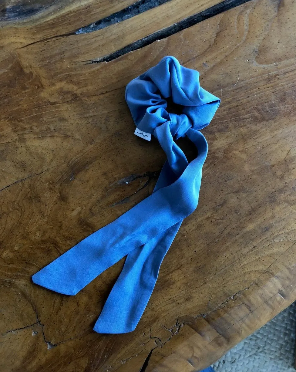 Recycled Tencel Bow Scrunchie - Celeste sold by BELLANTONI product image thumbnail 2