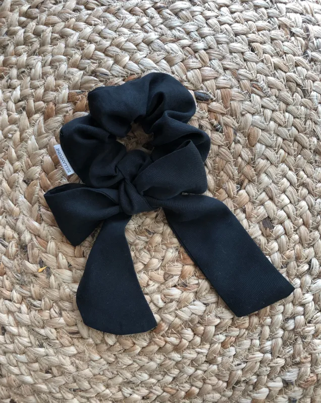 Recycled Tencel Bow Scrunchie - Midnight sold by BELLANTONI