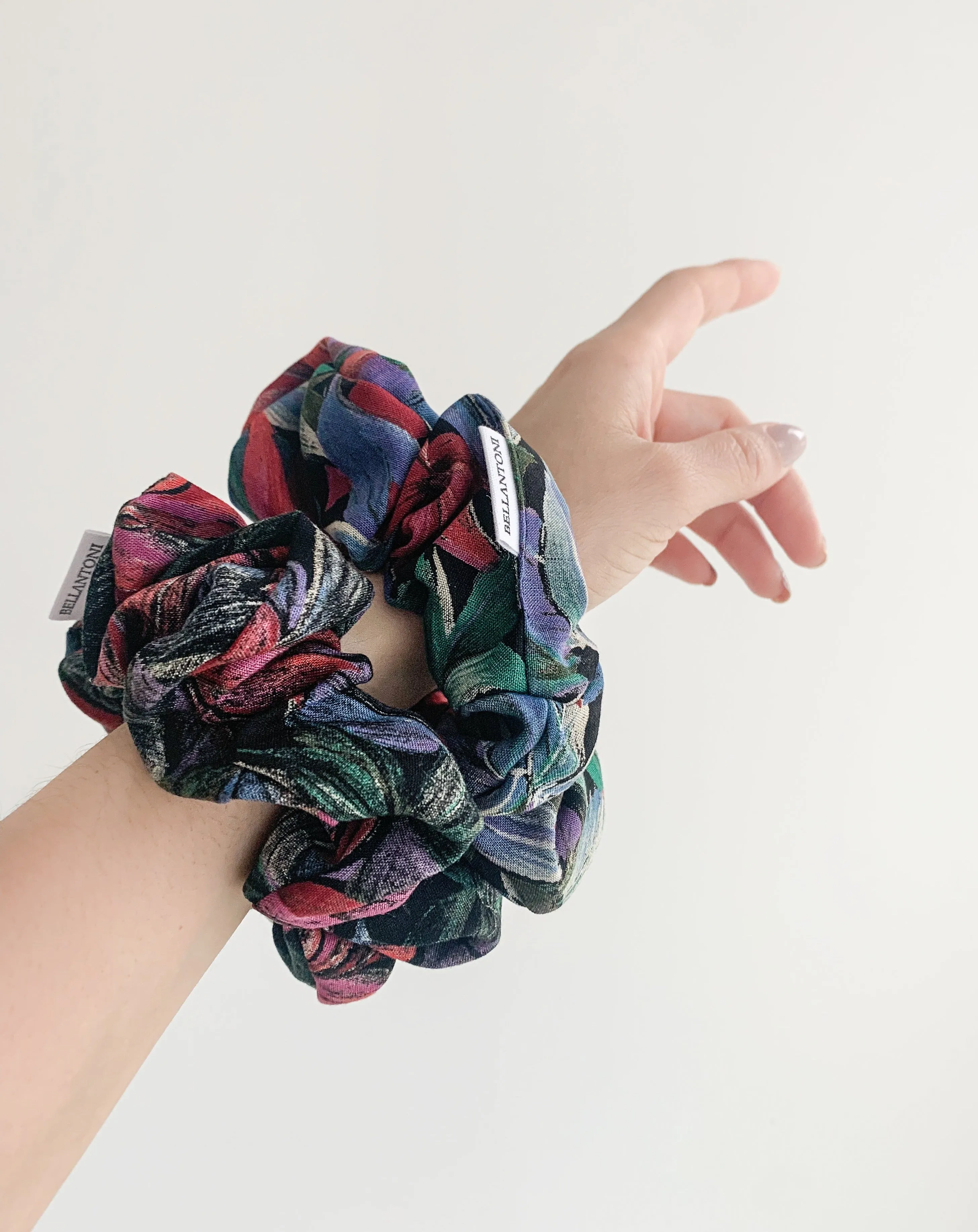 Recycled Woven Scrunchie - Tropical Floral sold by BELLANTONI product image thumbnail 2