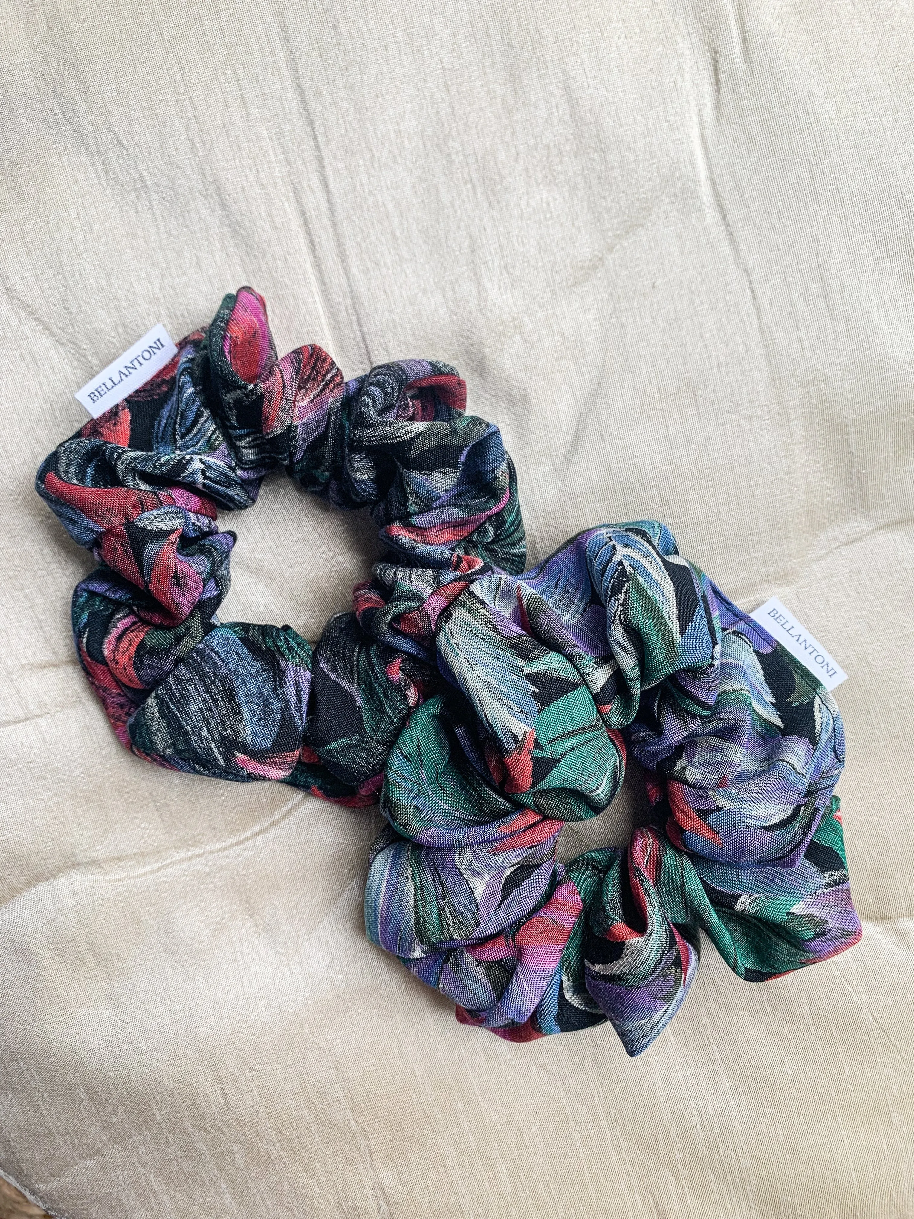 Recycled Woven Scrunchie - Tropical Floral sold by BELLANTONI product image thumbnail 3