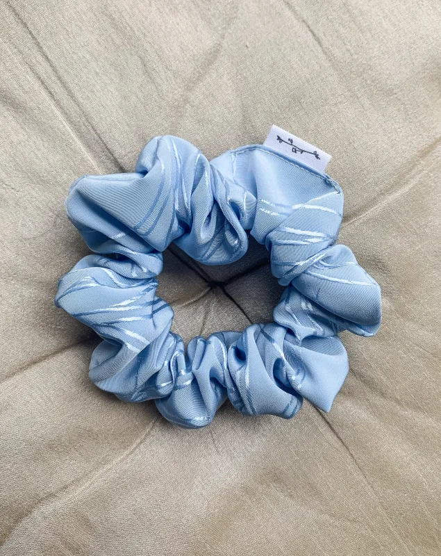 Recycled Woven Scrunchie - Frozen Blue Floral sold by BELLANTONI