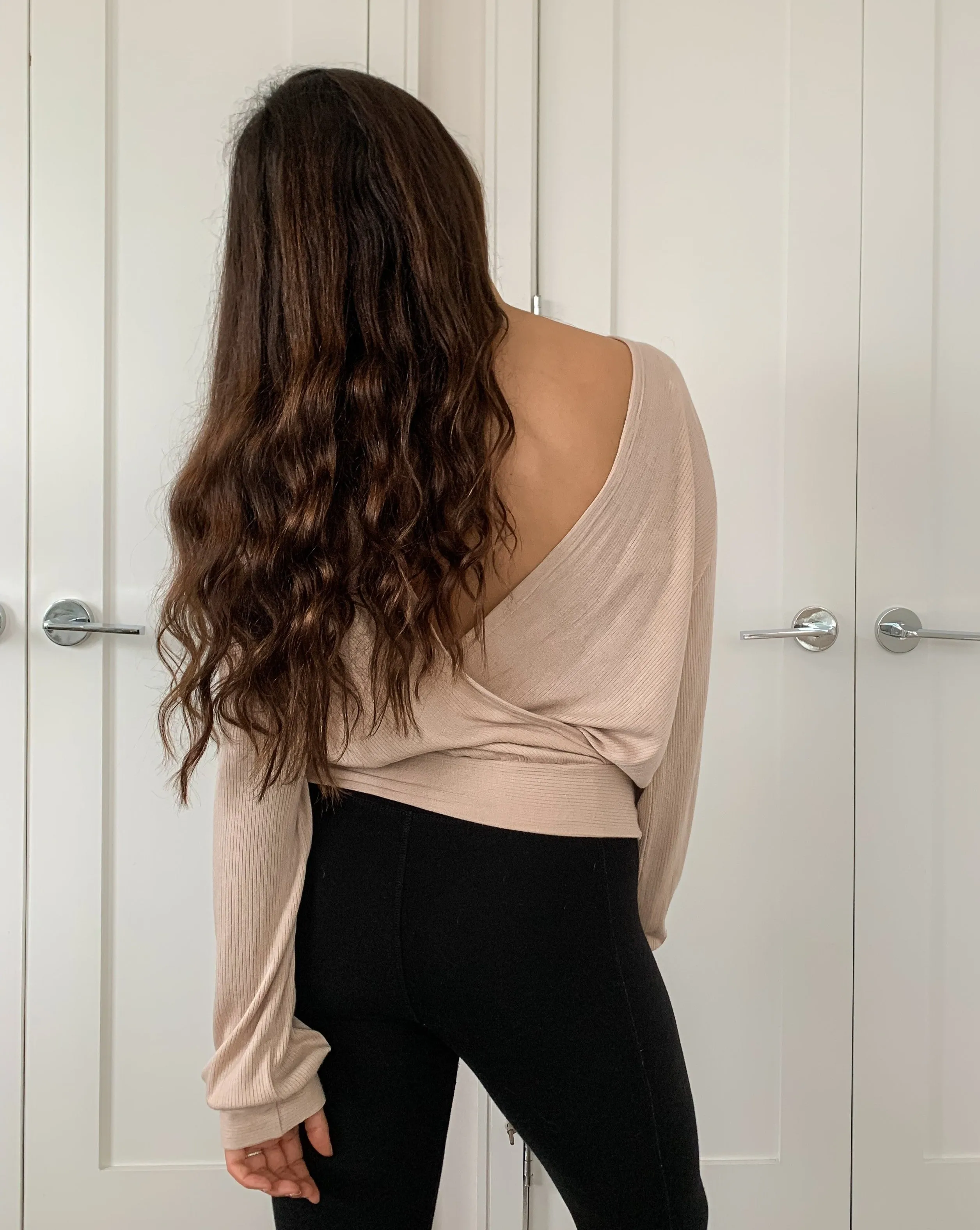 Tencel ™ Ribbed Reversible Top - Eggnog sold by BELLANTONI product image thumbnail 4