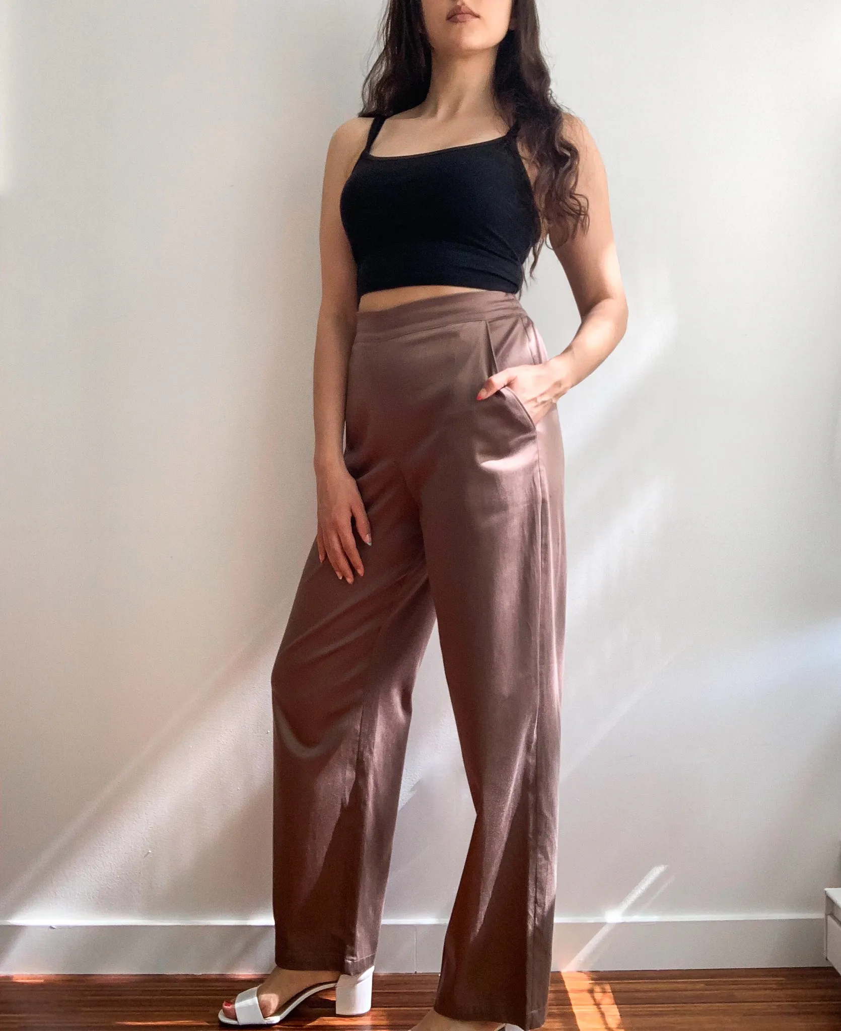 Tencel™ Organic Cotton Sateen Trousers - Cafe sold by BELLANTONI product image thumbnail 5