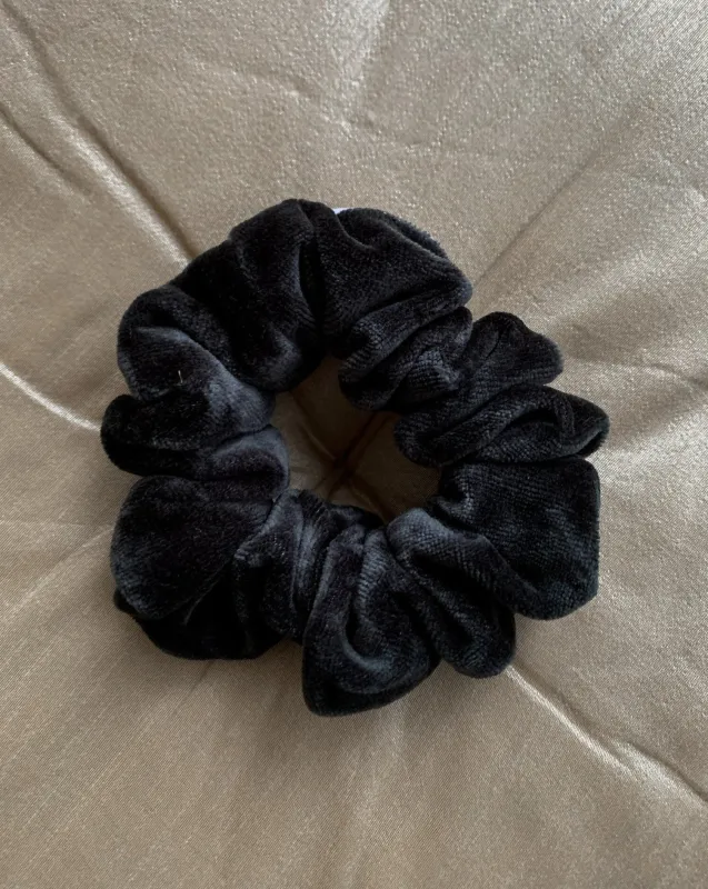 Organic Cotton Bamboo Velour Scrunchie – Midnight sold by BELLANTONI