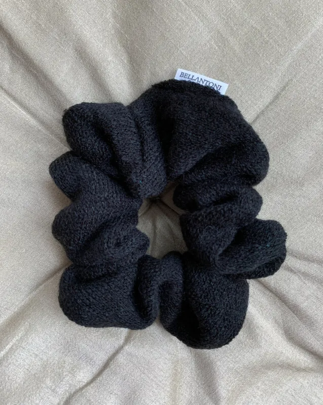 Recycled Sweater Knit Scrunchie - Midnight sold by BELLANTONI