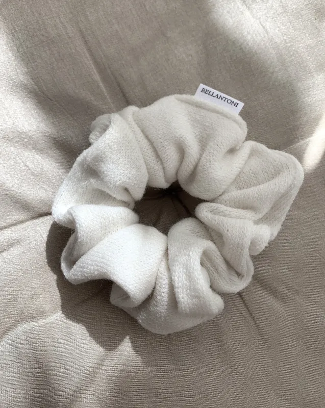 Recycled Sweater Knit Scrunchie - Cream sold by BELLANTONI