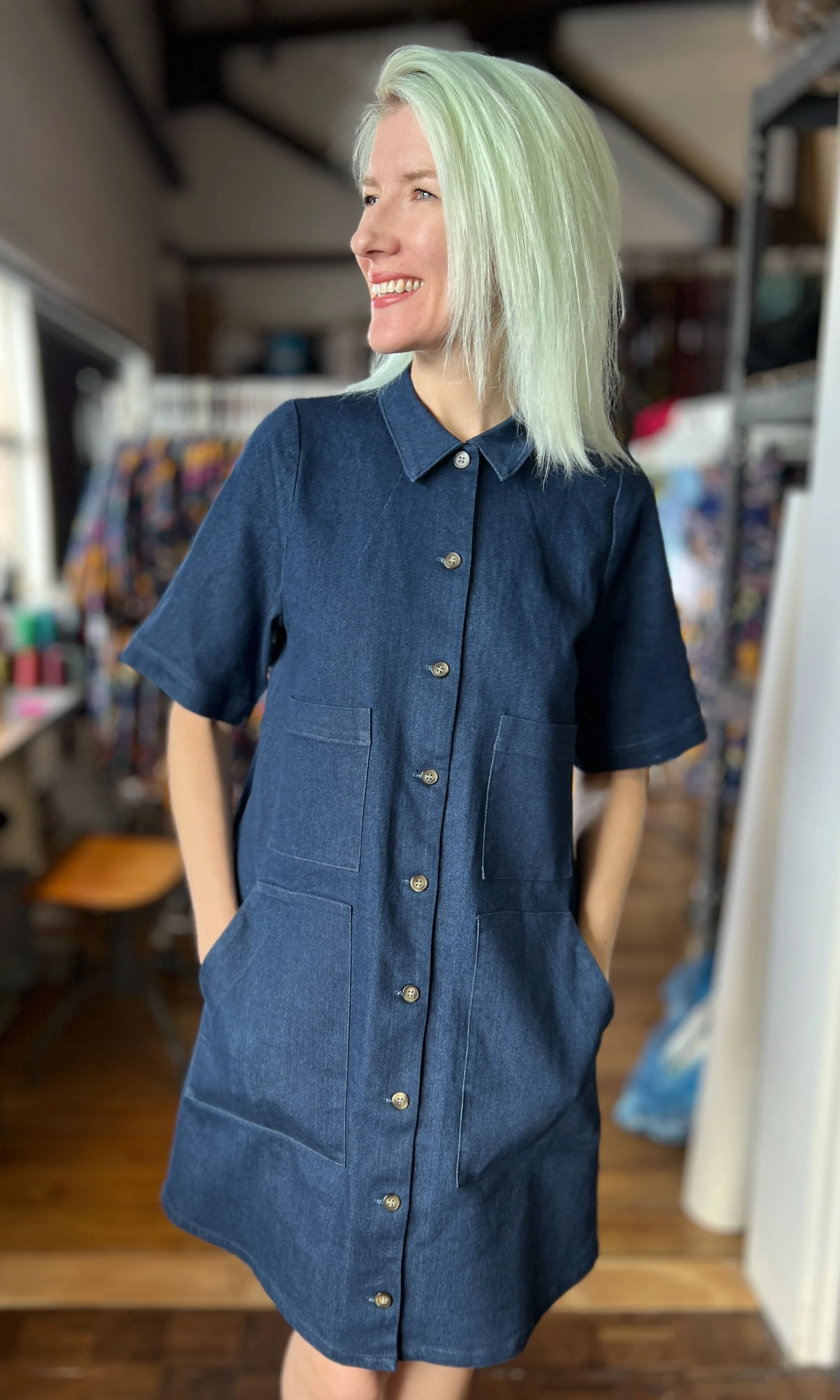 Turr Dress - Dark Wash sold by Birds of North America product image thumbnail 2