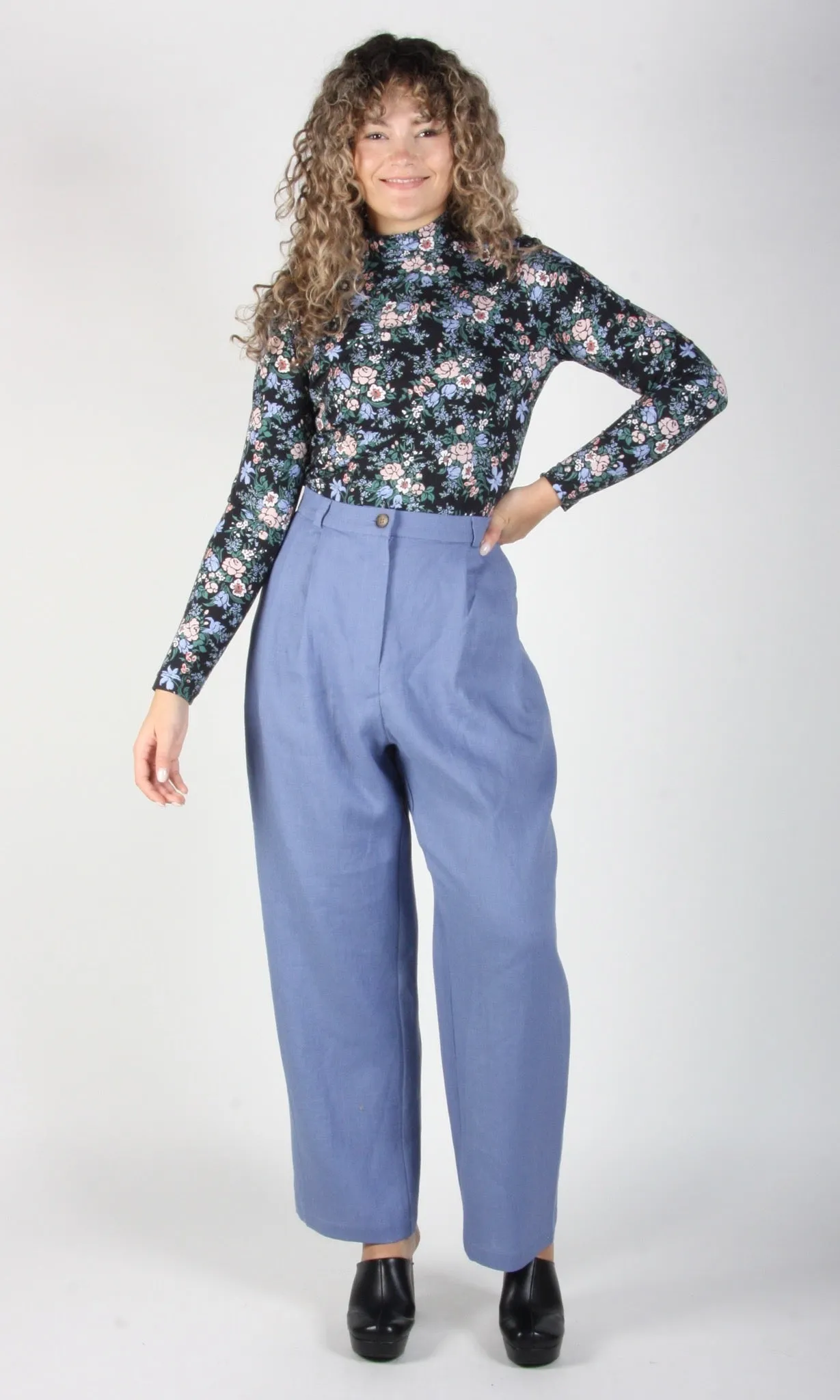 RN880- XL - Nunchie Top - Black Floral sold by Birds of North America product image thumbnail 3