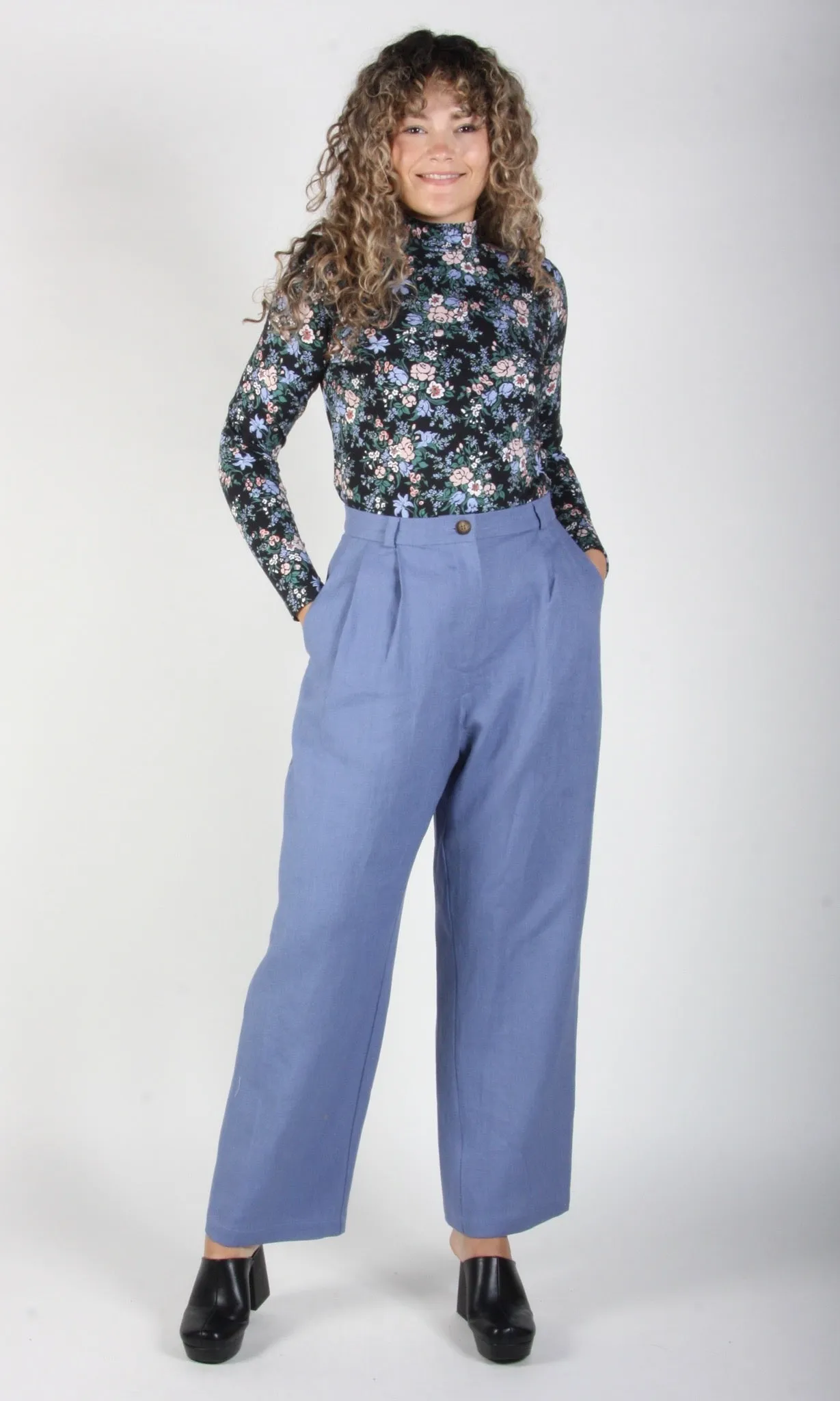 RN880- XL - Nunchie Top - Black Floral sold by Birds of North America product image thumbnail 4