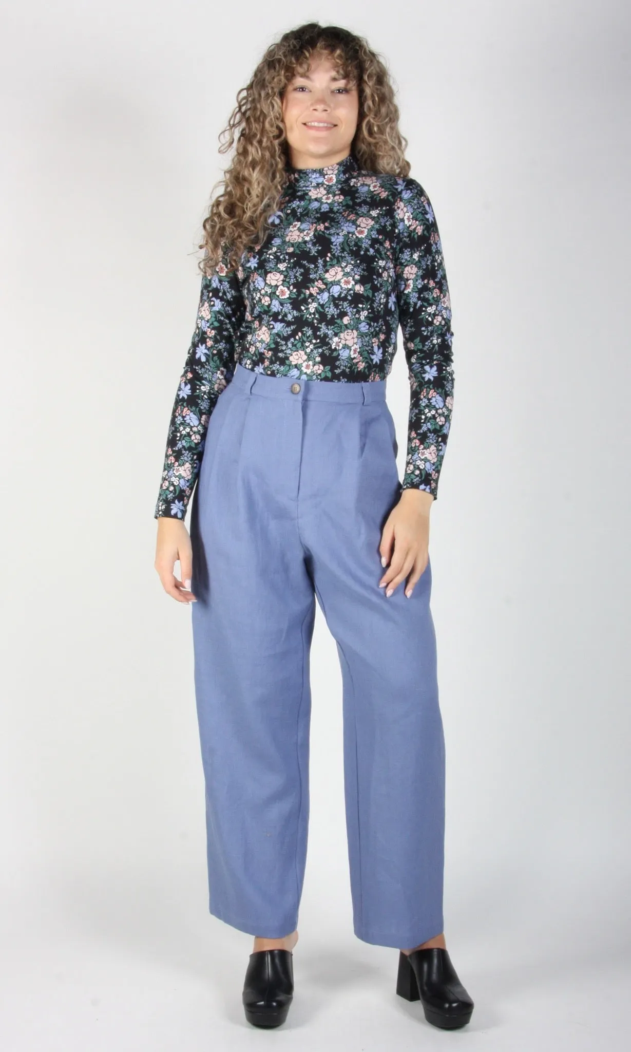 RN880- XL - Nunchie Top - Black Floral sold by Birds of North America product image thumbnail 5