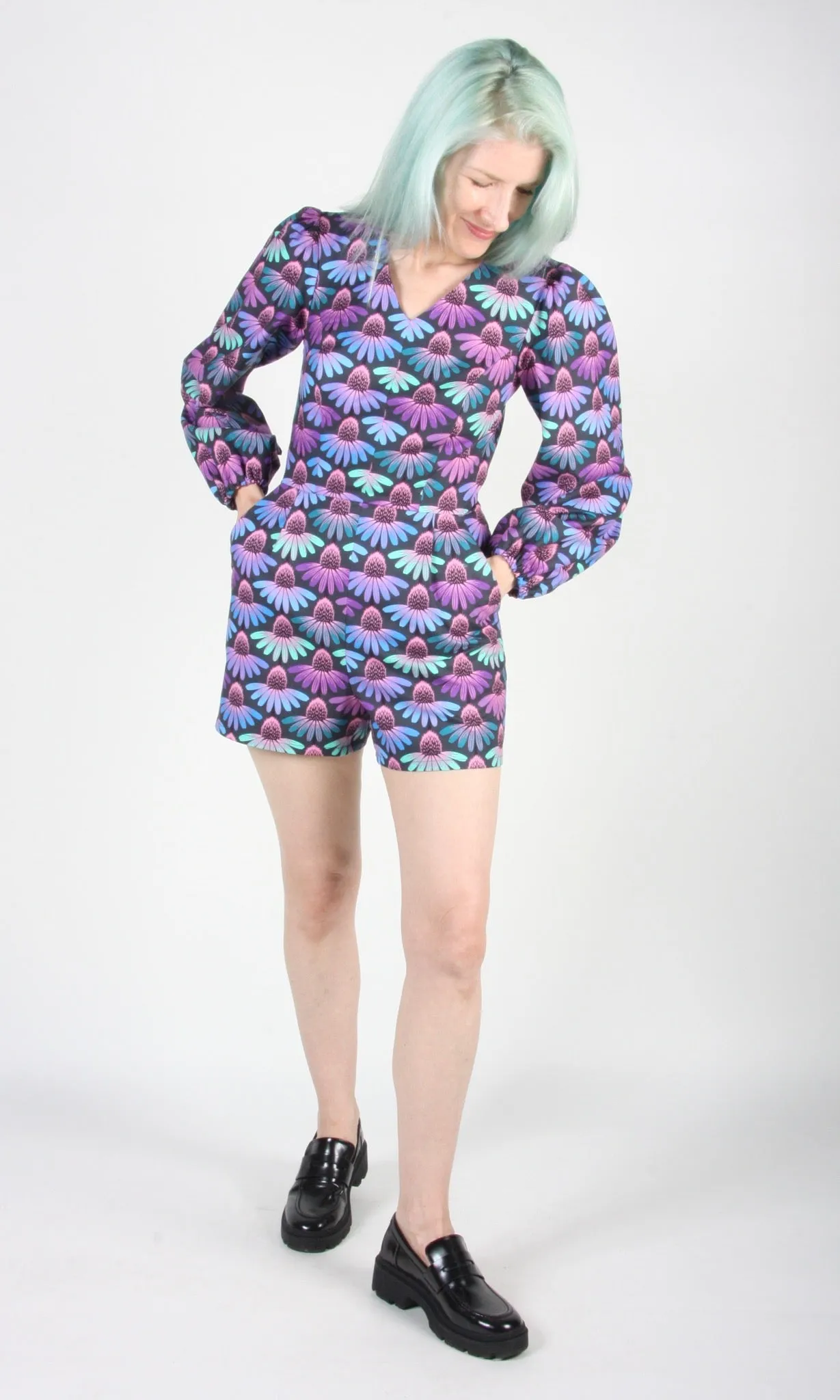 RN858 - 2 - Eave Swallow Romper - Echinacea sold by Birds of North America product image thumbnail 3