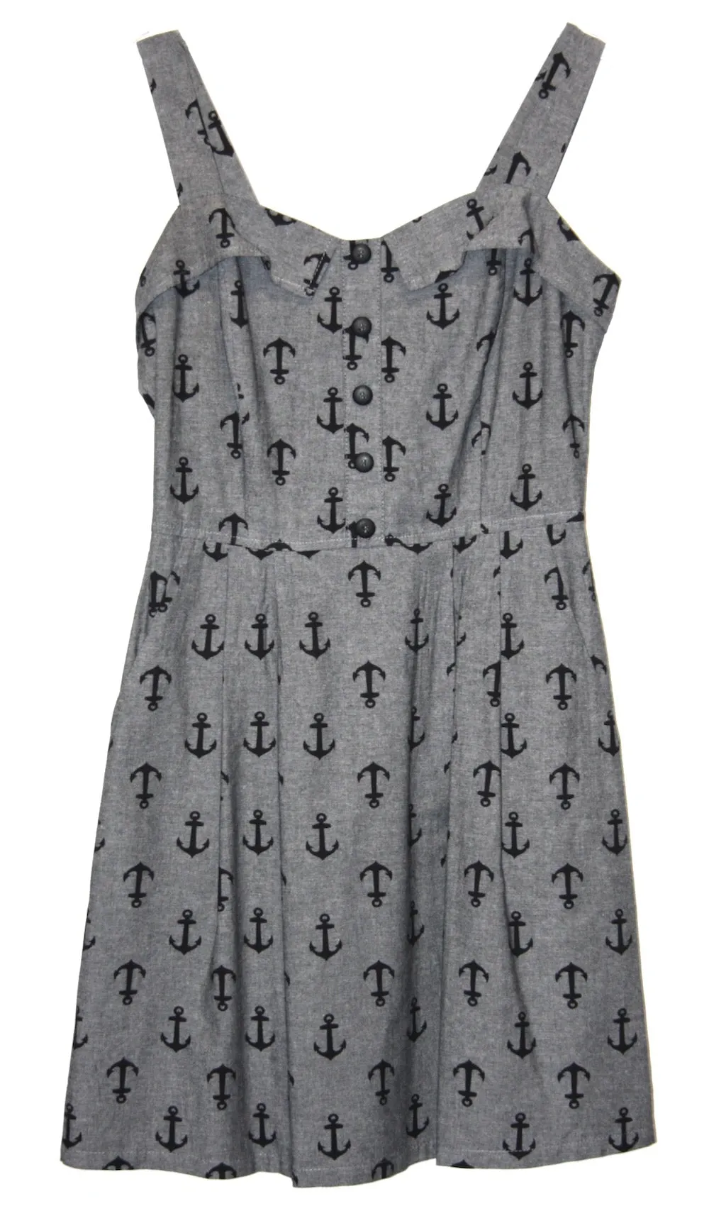 RN840 - 4 - Motmot Dress - Black Anchors sold by Birds of North America