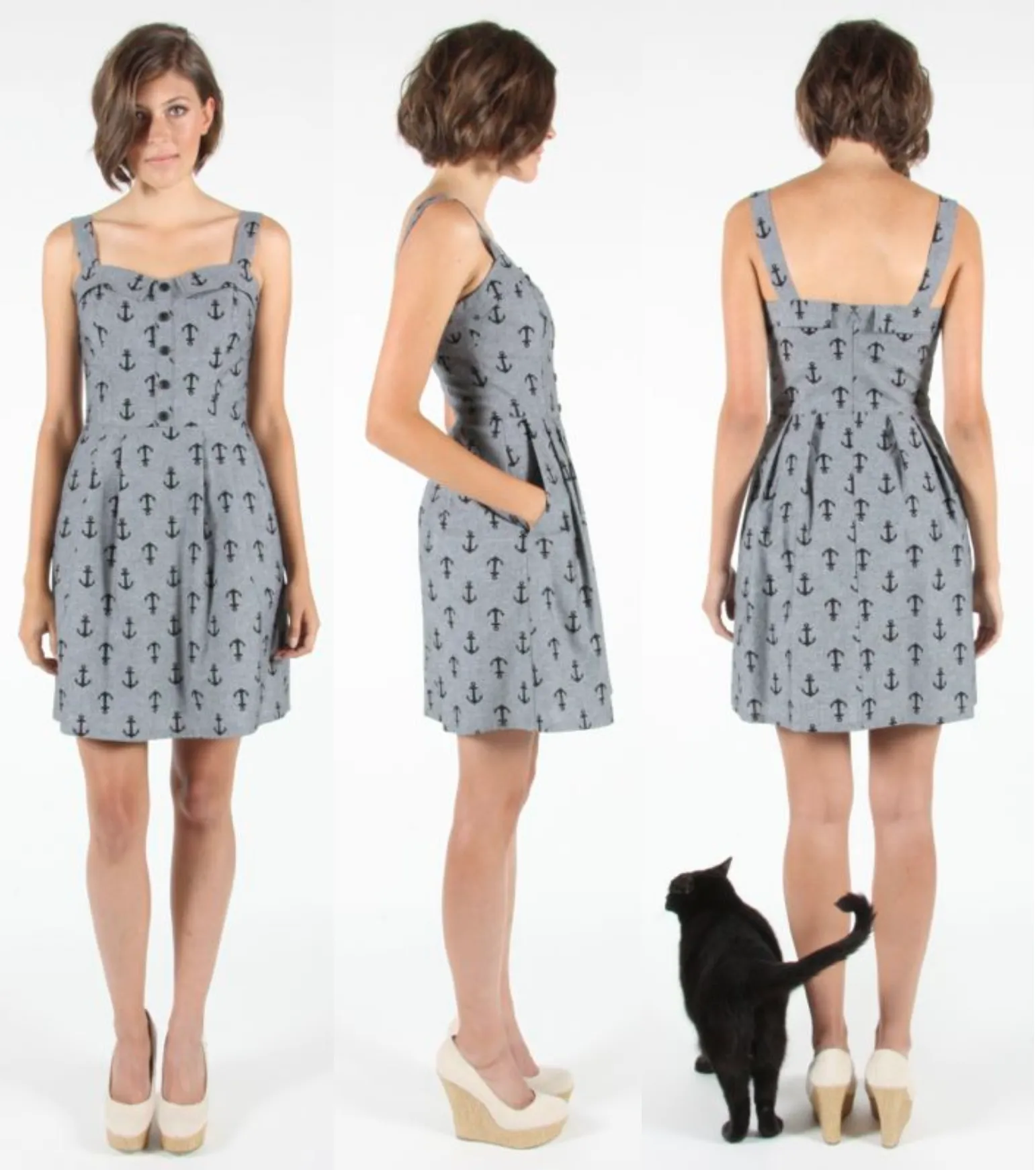 RN840 - 4 - Motmot Dress - Black Anchors sold by Birds of North America product image thumbnail 3