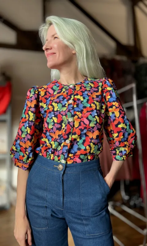 Serin Blouse - Lepidoptera sold by Birds of North America