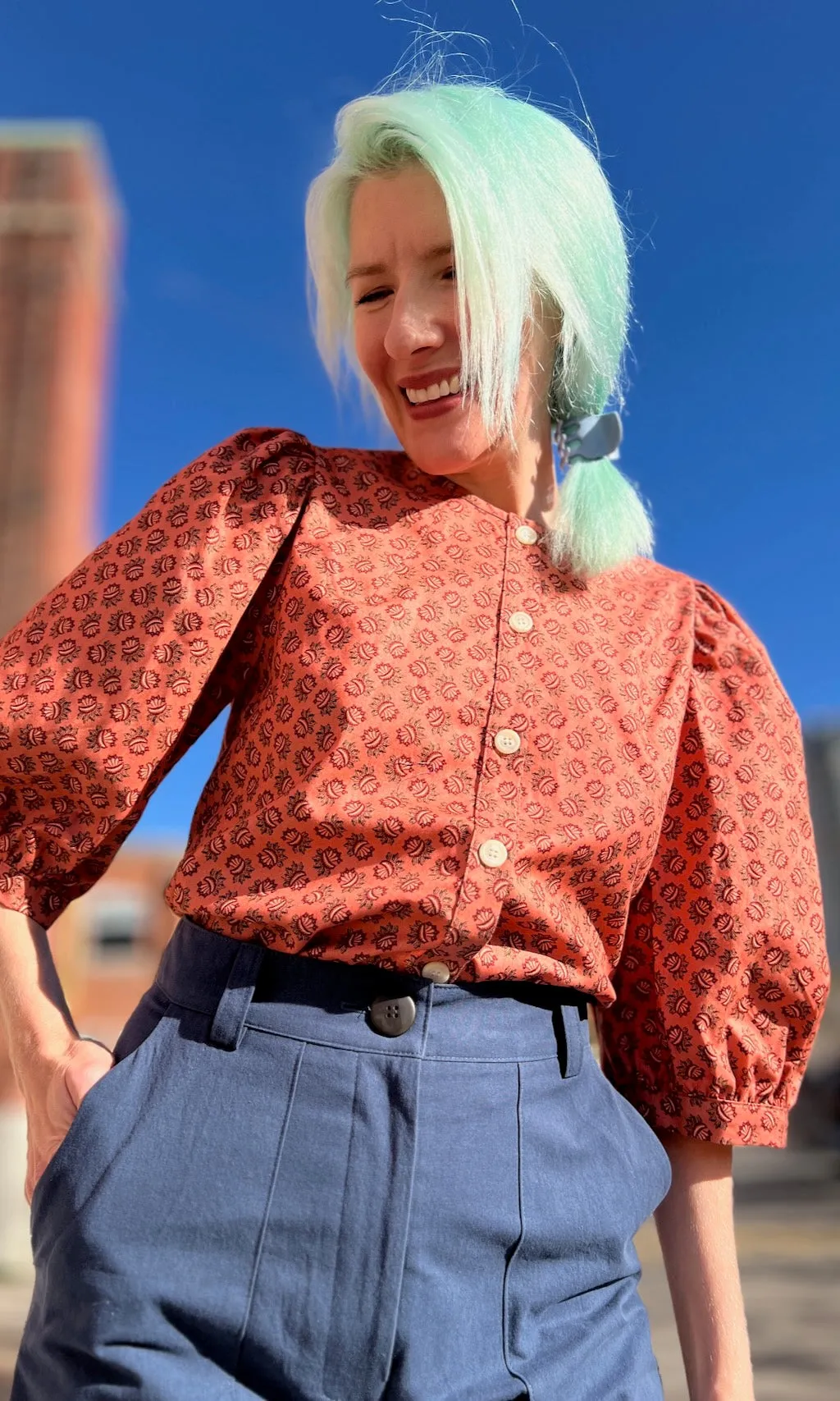 Serin Blouse - Berry Sheaf sold by Birds of North America product image thumbnail 3