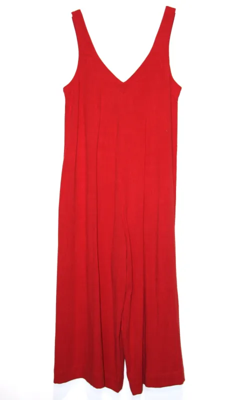 SS401 - S - Tawny Pipit Jumpsuit - Red made by Birds of North America
