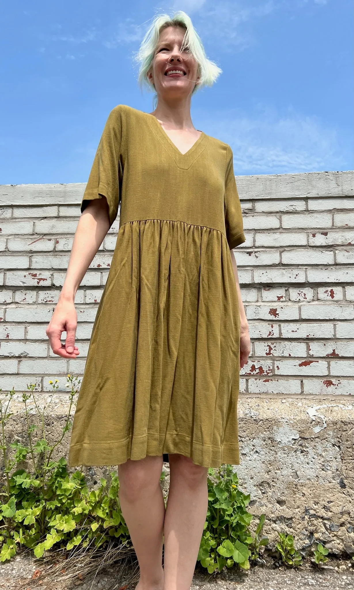 Kiskadee Dress - Golden Moss sold by Birds of North America product image thumbnail 2