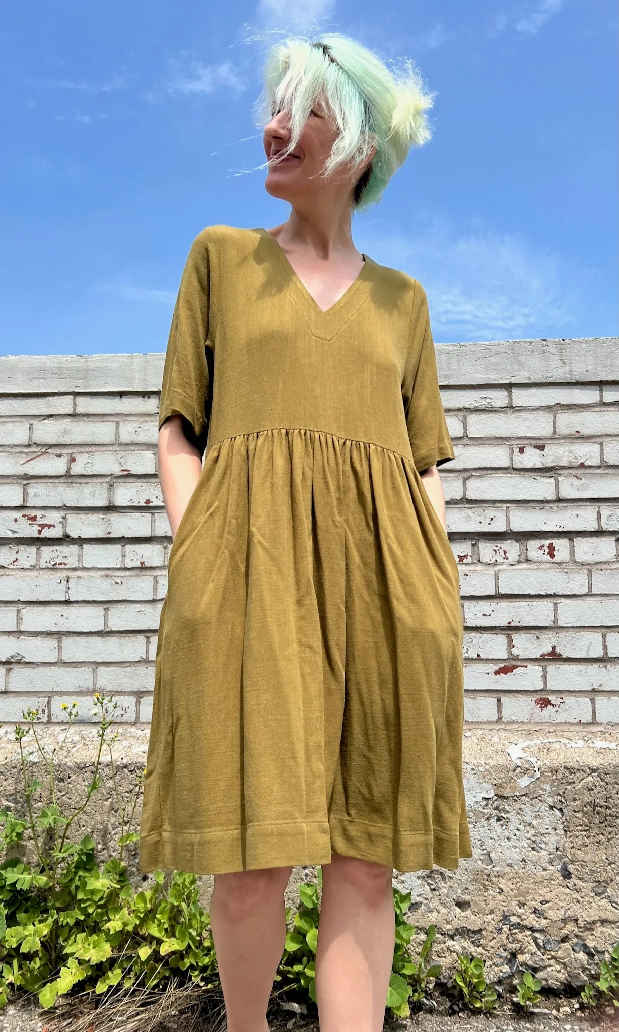 Kiskadee Dress - Golden Moss sold by Birds of North America product image thumbnail 4