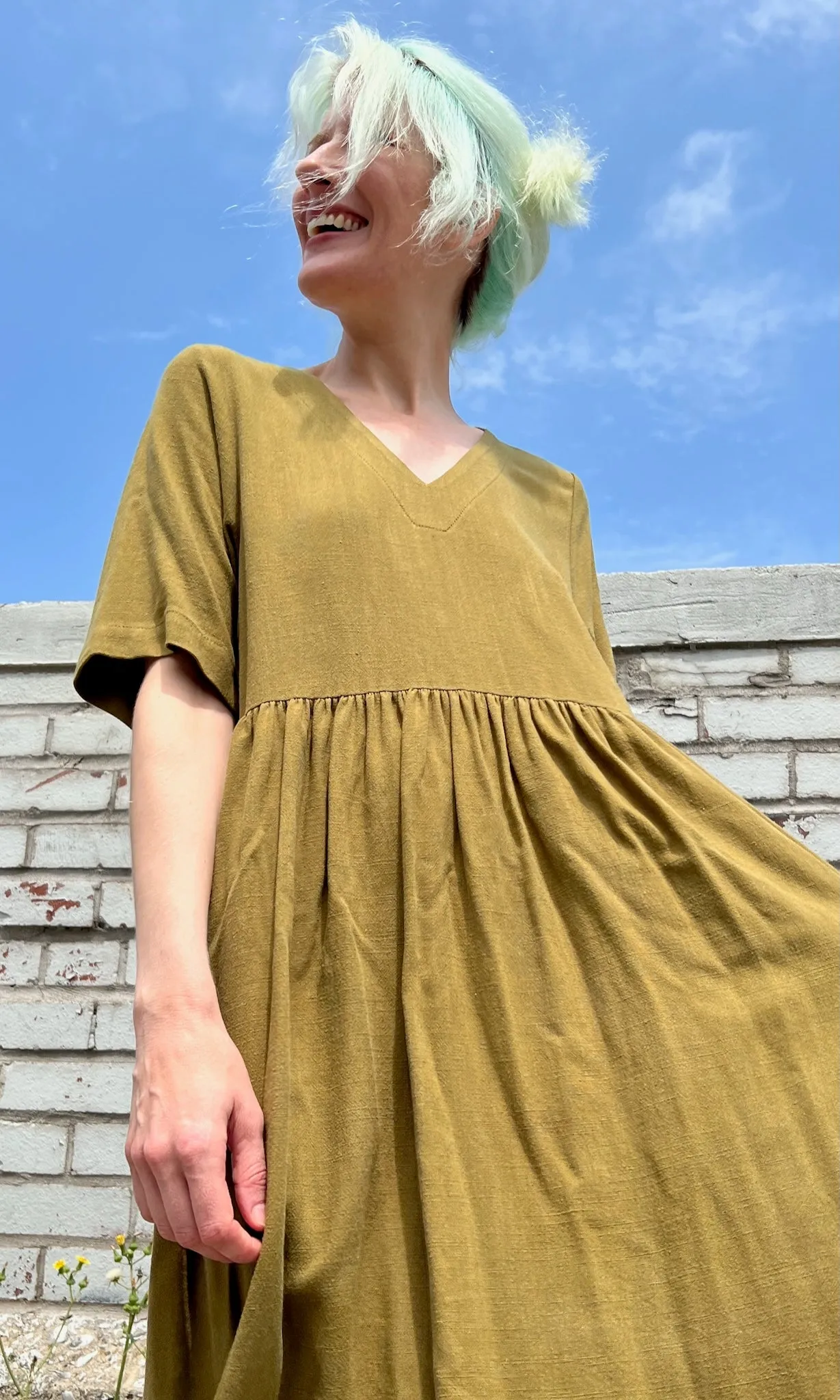 Kiskadee Dress - Golden Moss sold by Birds of North America product image thumbnail 3