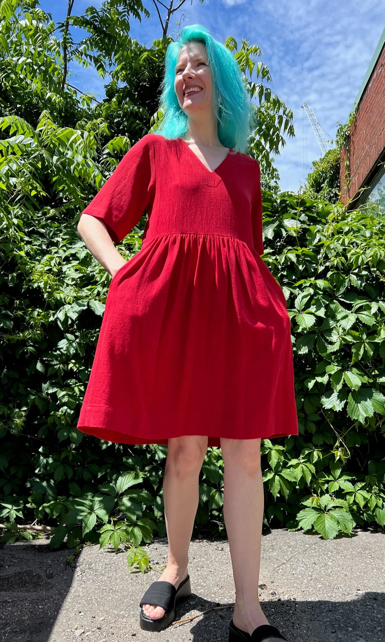 Kiskadee Dress - Red sold by Birds of North America product image thumbnail 3