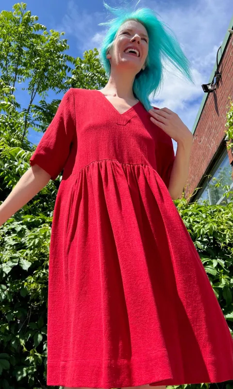 Kiskadee Dress - Red made by Birds of North America