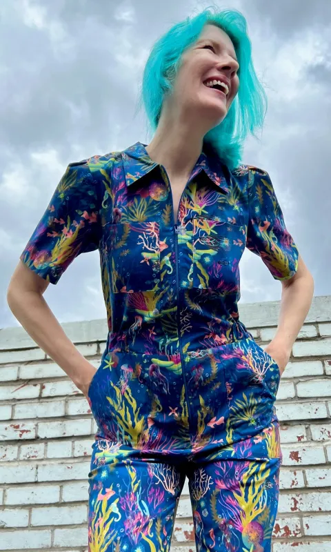 Twillick Jumpsuit - Undersea Gardens sold by Birds of North America