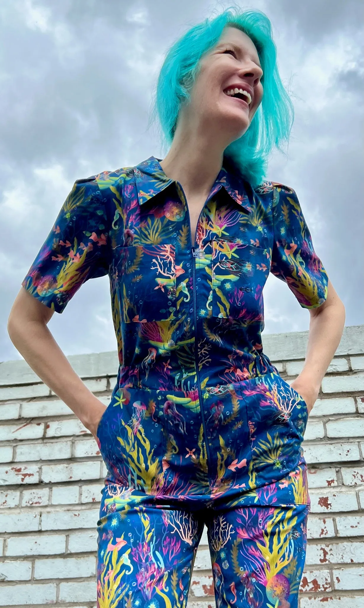 Twillick Jumpsuit - Undersea Gardens sold by Birds of North America
