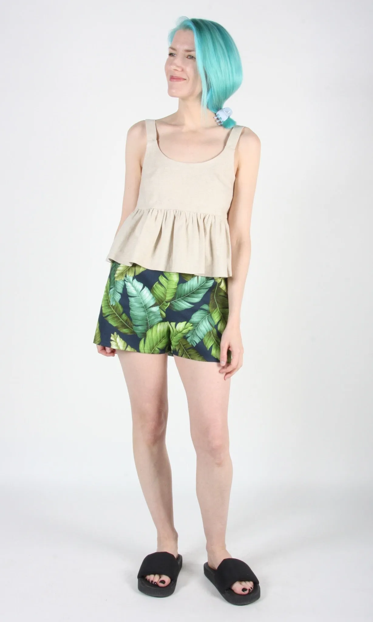 Umbrellabird Shorts - Banana Leaves sold by Birds of North America product image thumbnail 3