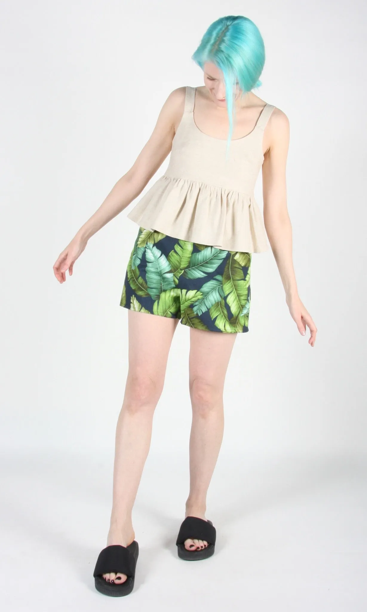 Umbrellabird Shorts - Banana Leaves sold by Birds of North America product image thumbnail 2