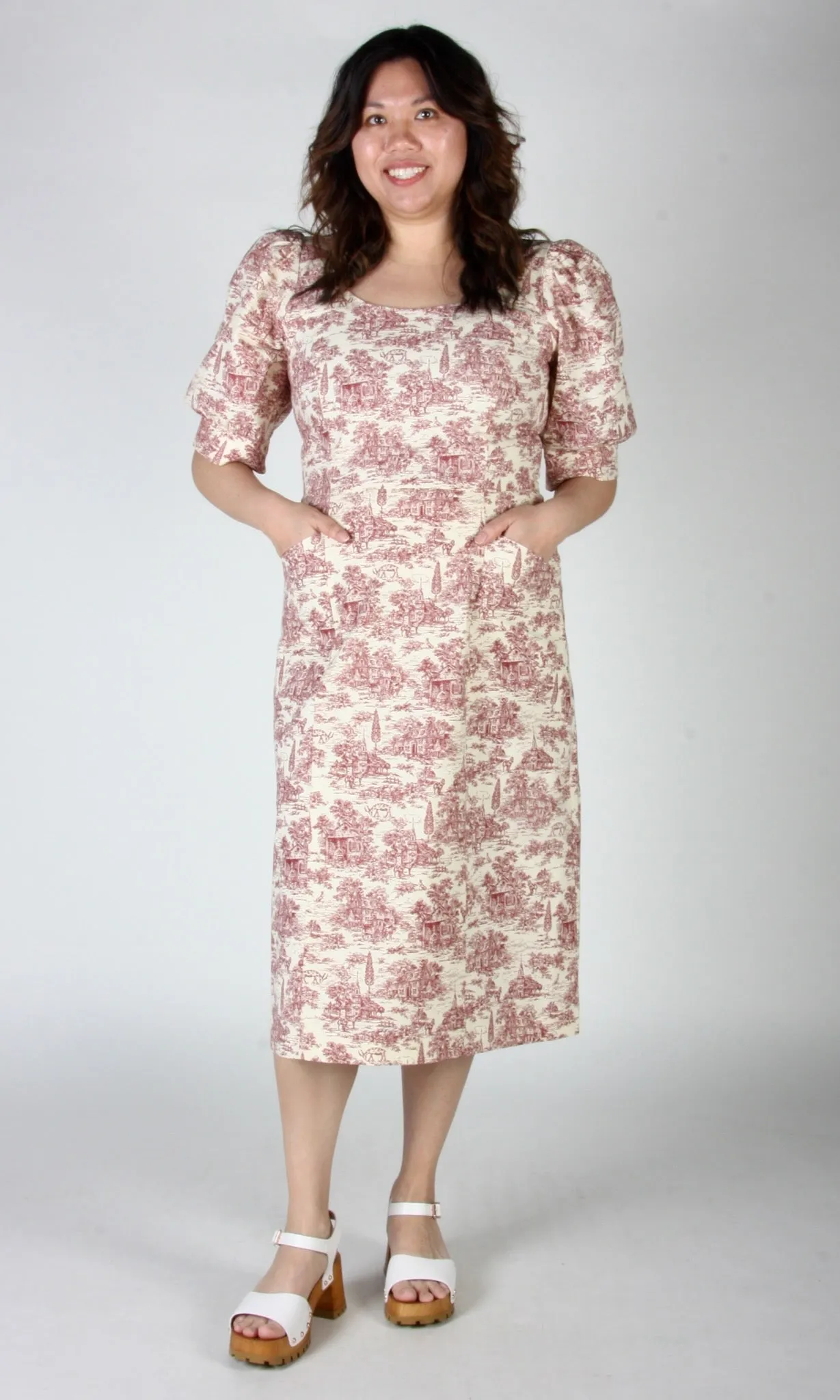 Veery Dress - Brick Village Toile sold by Birds of North America product image thumbnail 3
