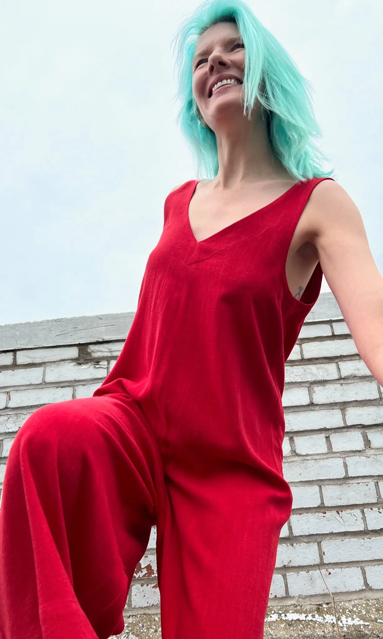 Tawny Pipit Jumpsuit - Red sold by Birds of North America product image thumbnail 2