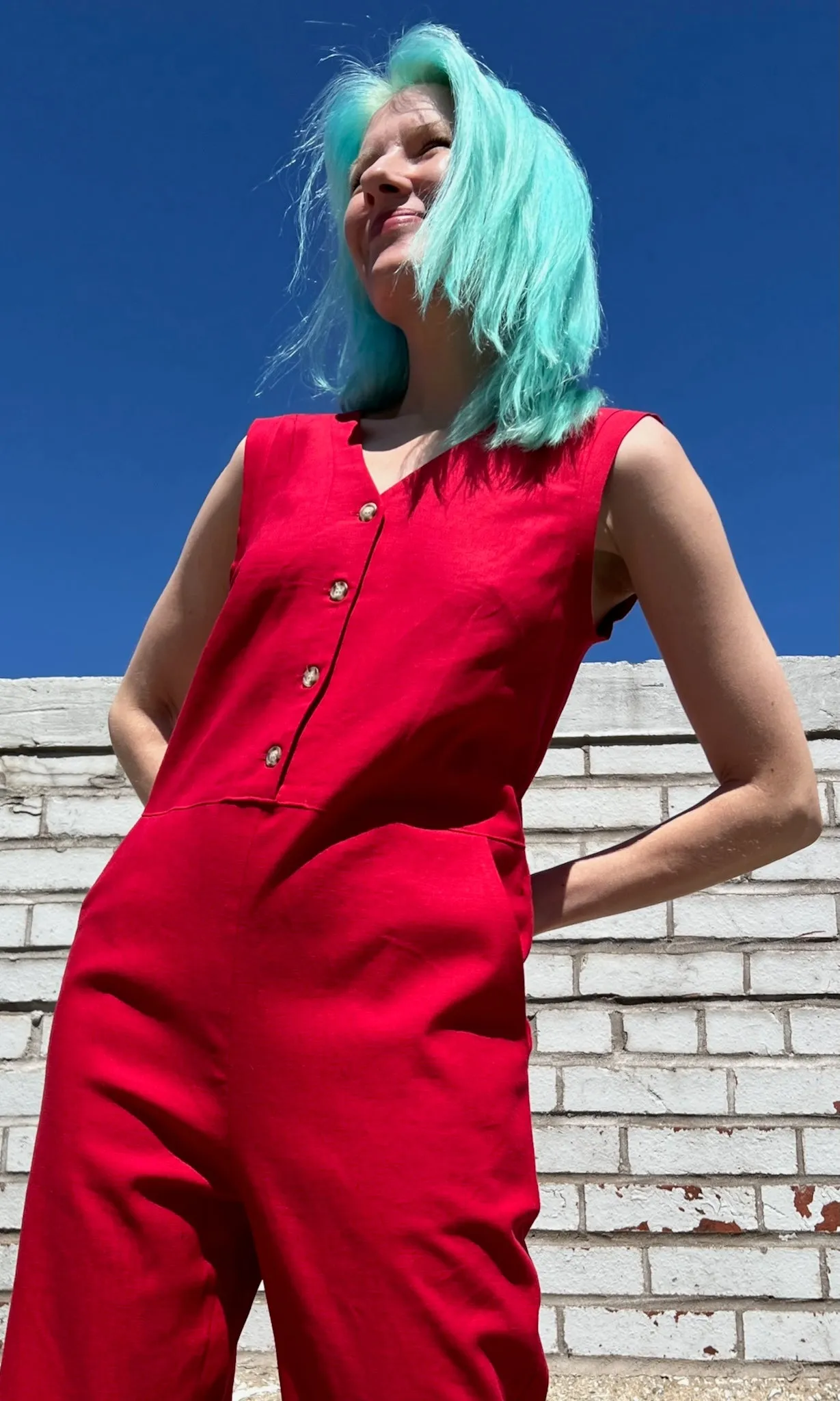 Myna Jumsuit - Red sold by Birds of North America product image thumbnail 3