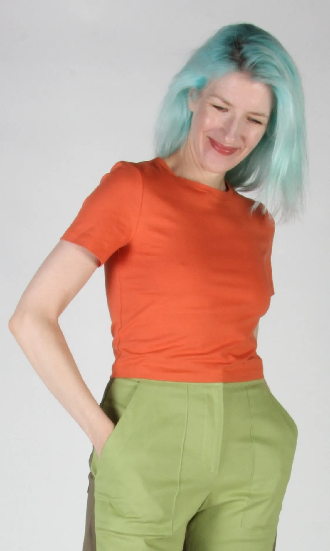 Hazel Grouse Tee - Cantaloupe sold by Birds of North America